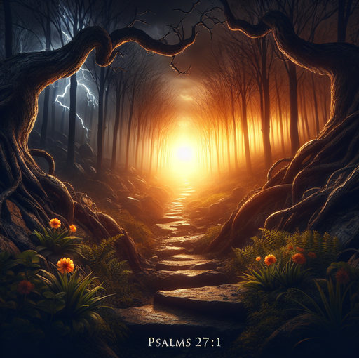 «Salmos 27:1 – La fortaleza en tiempos de adversidad: Frase bíblica que inspira esperanza»